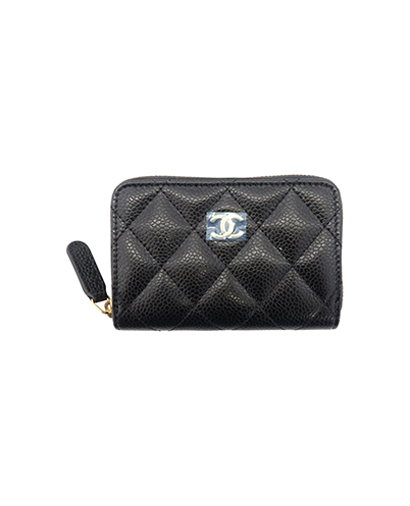 Chanel O Coin Purse, &pound;320, Accessories, Black, Caviar Leather, Front view